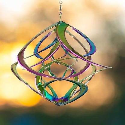 Red Carpet Studios The Original Cosmix Deluxe Helix Wind Spinner, Large 20-Inch, Triple Iridescent