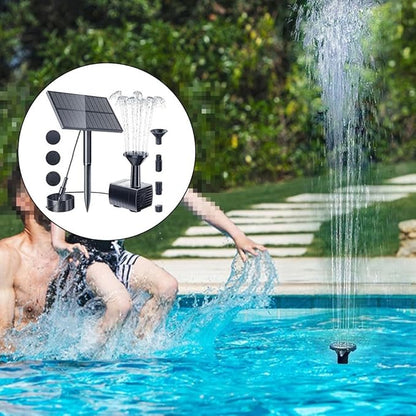 Solar Garden Fountain with Adjustable Spray Options, Perfect Addition to Bird Baths and Ponds (1.5W Without Battery)