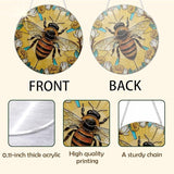 Bees Acrylic Suncatcher for Window Hanging, Indoor Window Wall Art, Hand-Painted Sun Catcher Garden Hangings, Mother's Day Birthday Gifts for Women Friends Mom and Nana