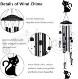 Cat Wind Chimes for Outside, Cat Lover Gifts for Women Men Mom Grandma Birthday Festival, 37" Windchimes Hanging Outdoors Garden Decor, Home Patio Garden Porch Yard Decorations