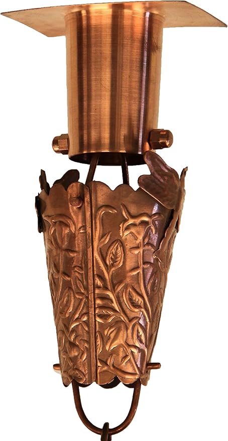 Dragonfly Theme Copper RAIN Chain with Installation KIT (11 Foot)