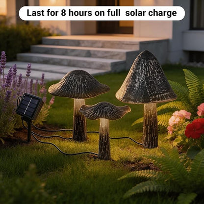 SRNPMIU Solar Lights Outdoor Decor, Solar Metal Mushroom Yard Decorations Outdoor, IP65 Waterproof Garden Decor, Gifts for Women Mom, for Yard Patio Lawn Pathway Landscape