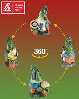 GoGnome Solar-Powered Large Garden Gnome Watering Can Sunflower - 12 in Garden Decor Gnomes Decorations for Yard Lawn Ornaments Outside Statue Figurine LED Lights (Gnome)