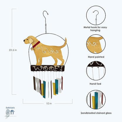 Blue HANDWORKS G445 Wind Chime, Yellow Lab