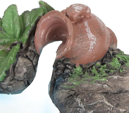 Fairy Garden Rock Pond 6.5in Long Hand Painted Lifelike Durable Resin Miniature Pond for Home Micro Landscape Decoration Miniature Garden Accessories