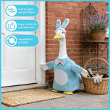 Independence Day Style Cute Outfit for 23-Inch Cement Goose – Outdoor Garden Yard Porch Decor