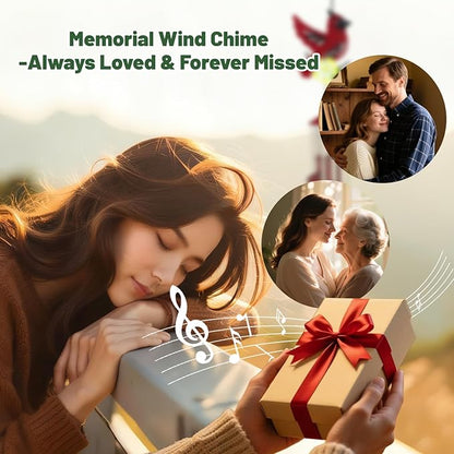 HONGLAND Wind Chimes for Outside,34" Hanging Metal Hummingbird Windchimes Outdoor,Unique Memorial Wind Chimes for Mom/Grandma,Home Decorative Ornaments for Garden, Patio, Yard Decor - Green