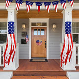 250th Anniversary USA, 2 Pack 40 Inch American Flag Windsock with Lights Red White Blue Star Stripes Patriotic Windsock Hanging 4th of July Decorations Memorial Day Independence Day Fourth of July