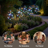 Solar Garden Lights Outdoor Waterproof,Garden Decor Solar Flowers For Outside Decorative,6Pack 2Modes Solar Powered Fairy Outdoor Decorations for Yard Patio Pathway, Gardening Gifts Mothers Day