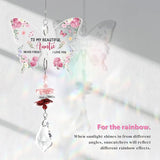 Funnli Aunt Gifts, Aunt Birthday Gifts Crystal Suncatcher, Christmas Birthday Mothers Day Thanksgiving Valentines Day Easter Gift for Auntie from Niece Nephew Window Hangings Home Decoration