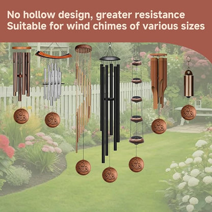 Replacement Wind Catcher, Circular Vintage Panda Decor with 16.4FT Nylon Cord, 1MM Thick Metal Wind Chime Replacement Parts for Wind Chimes, Hanging Decoration Ornament for Garden, Patio, Tree