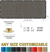Houssity ZIP CABLE TIES and Brown 3' x 73' Balcony Deck Fence Privacy Screen Cover Panel Shade Cloth Fabric for Chain Link Fence Patio Pool Railing Porch Playground Dog Kennel Residence Commercial Use