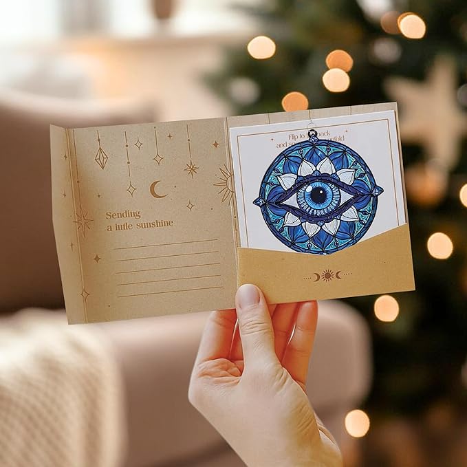 Mandala Evil Eye Acrylic Suncatcher, Boho Suncatchers for Window Hanging Ornament, Stained Glass Effect Indoor Outdoor Garden Decor for Hippie Lover, Gifts for Mother's Day, Mom, Grandma, Wife, Women