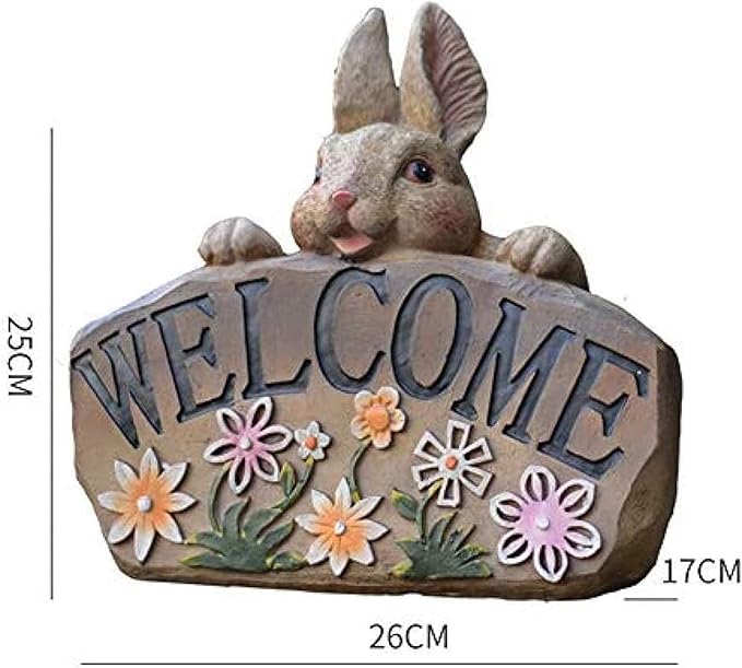 Garden Statues and Sculptures Outdoor Resin Rabbit Outdoor Ornament Stunning Garden Ornaments Decoration for Backyard,Porch,Home,Patio,Lawn Decorations