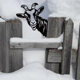 SUPERDANT Metal Goat Garden Decor for Outside Peeping Animals Yard Stakes for Decorations Outdoor Statues Iron Art Stake Decorative Silhouette Lawn Ornament Patio Porch Farmhouse Decoration Gifts