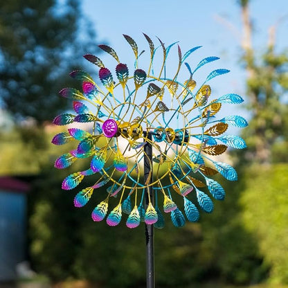 DREAMSOUL 360° Large Wind Spinner Outdoor Metal 6 Blades Windmill for Yard, 80 Inch Kinetic Wind Spinner for Patio Lawn Decor