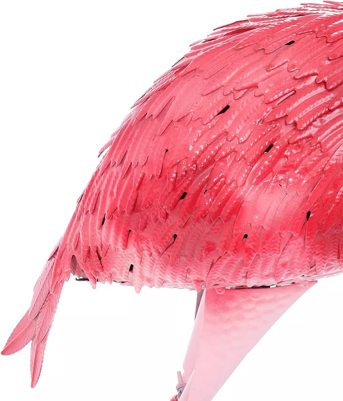3 Pack Flamingo Ornament,Flamingo Garden Statues and Sculptures,Metal Birds Yard Art Outdoor Statue, Red Pink Flamingo Lawn Ornaments for Home, Patio, Backyard Decor