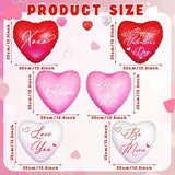 Jetec 12 Pcs 12'' Valentine's Day Inflatable Hearts Outdoor Decorations, Large Inflatable Heart Valentines Hanging Ornaments for Wedding Anniversary Holiday Party Yard Decor(Mixed Color,Letter)