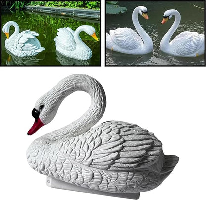 Garden Statues Garden Pond Float Swan Decor Swan Figurine Float Realistic for Courtyard Gardens Yard Lawn Sculpture Country Farm Figures Yard Ornaments Decor