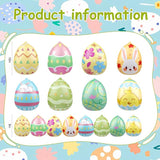 16 PCS 9 Inch, 16 Inch Easter Egg Inflatable Balloons Hanging Inflatable Easter Balloons Colorful Inflatable Egg Decorations for Yard Garden Holiday Party Home Decor
