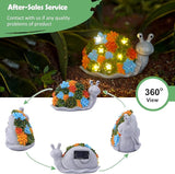 Nacome Snail Statues with Succulent for Garden Decor: Solar Outdoor Clearance Outside Yard Art Porch Patio Balcony Front Lawn Ornaments –Birthday Gifts for Mom Grandma Women