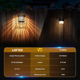LOFTEK Solar Deck Lights, 8 Pack Solar Fence Lights, Outdoor Patio Decorative Light, Dusk to Dawn, Waterproof, Fence Post Light for Railing, Garden, Backyard, Stair, Step, Camping, Warm White