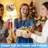 Cardinal Wind Chimes for Outside with 3D Butterfly Spinner, 28" Memorial Wind Chimes for Loss of Loved One, 6 Tuned Aluminum Tubes, Sympathy Gifts for Mom Grandma Garden Patio Decor