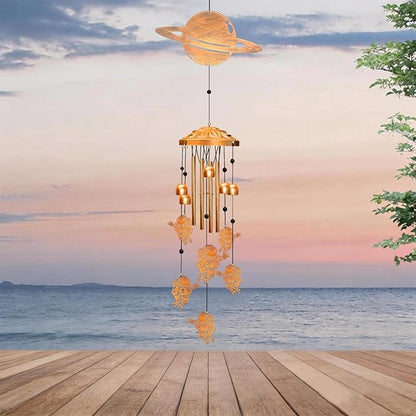Astronaut Wind Chimes for Outside - Planet Shape Windchimes Outdoors, Memorial Astronauts Space Gifts, Metal Astronauts Planets Wind Chime Decorations, for Home/Porch/Yard/Garden/Decor