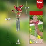 KY&BOSAM Cardinal Wind Chime for Outside Stained Glass Sympathy Wind Chimes Memorial Wind Chime for Loss of Loved One Mother Father Condolence Remembrance,Sympathy Gift Home Outdoor Garden Patio Decor