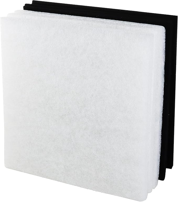 LTWHOME Value Pack of Polyester and Carbon Filter Pads Fit for Danner 12202 Pondmaster PM 1000 and PM 2000 (Pack of 6)