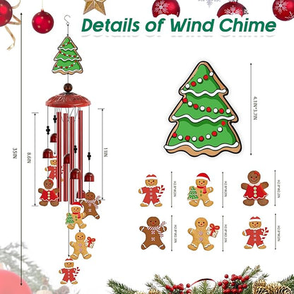 35" Metal Wind Chimes for Outdoor Decor, Waterproof Hanging Wind Bell for Garden, Patio, Porch, Elegant Ornament for Yard Porch,Garden Decoration Outdoor
