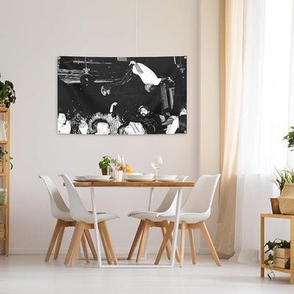 BYADKOA- Playboi Carti Die Lit Album Cover Flag Banner Aesthetic Decorative Durable Man Cave Wall tapestry with 4 Brass Grommets 3x5 Feet Flag Suitable For Indoor And Outdoor Decorate for College Dorm