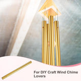 M METERXITY 20-Pack Wind Chime Tubes, Aluminum Wind Chime Empty Tubes, Metal Wind Bell for Adults Arts and Crafts/DIY Home Garden Outdoor Hanging Decorations [1x14cm, Gold]