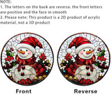 Xmas Suncatcher Window Hanging - Christmas Snowman Suncatcher for Door Terrace Garden Home Decor， Winter Rainbow Maker Birthday Gifts for Lovers Women Men Dad Mom