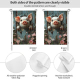 Funny Pig Garden Flags 12×18 Inch Double Sided Decorative Yard Banner Seasonal Flag for Outdoor Outside Decor