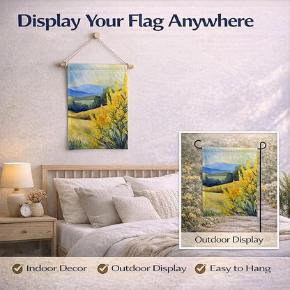 Caroline's Treasures Kentucky Goldenrod in Watercolor Garden Flag Mailbox Flag Decorative Yard Flag Banner Outside Patio Artwork Yard Flower Beds, Garden Size, Multicolor