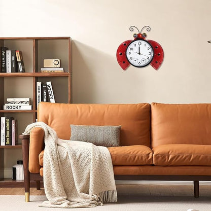 Outdoor Clock Silent Non-Ticking, Outdoor Wall Clocks with Thermometer & Humidity, Quartz Clocks Decor for Patio Garden Living Room