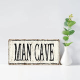 Madcolitote Rustic Man Cave Wood Signs Man Cave Custom Street Sign Vintage Wood Plaque Farmhouse Wall Art Farmhouse Wall Decor for Home Bars Clubs Cafes Man Cave Party 6x12in