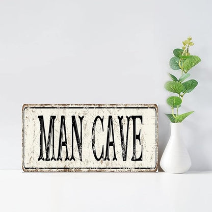 Madcolitote Rustic Man Cave Wood Signs Man Cave Custom Street Sign Vintage Wood Plaque Farmhouse Wall Art Farmhouse Wall Decor for Home Bars Clubs Cafes Man Cave Party 6x12in