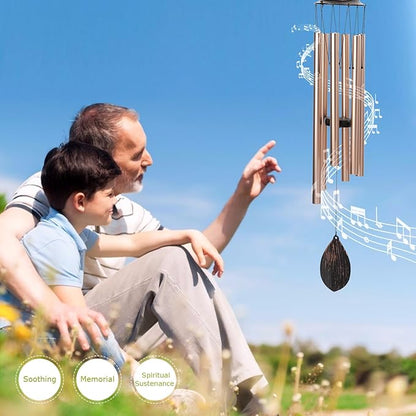 Taman Wind Chimes for Outside, 40”Aluminum Deep Tone Wind Chimes Sympathy Memorial for Loss of a Loved One Condolence Gift Garden Patio Outdoor Home Decoration