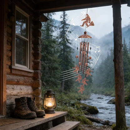 Bigfoot Wind Chimes for Outside, Metal Windchimes Outdoors, Big Foot Sasquatch Gifts for Men/Women/Dad/Grandpa,Bigfoot Lovers Present,Father's Day Birthday Gift, Garden Decor for Outside