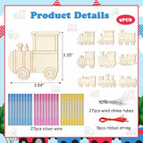 9Pack DIY Wind Chime Kit for Kids, Train Theme Wooden Arts and Painting Crafts Hanging Ornaments for Indoor Outdoor Activity Home Garden Patio School Classroom Christmas Xmas Birthday Gift