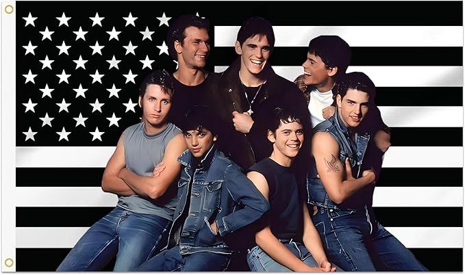 3x5 Foot The Outsiders Decorative Flag with 2 Brass Grommets for Indoor Outdoor, Double Stitched, Wall Hanging Tapestry Room Decor, College Dorm Decorations (BLACK AMERICAN, 3x5 ft)