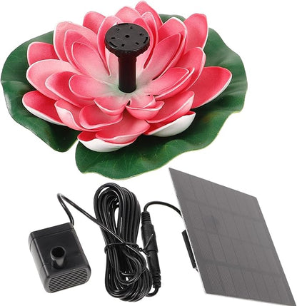VICASKY Solar-Powered Floating Fountain for Outdoor Garden Pond, Lotus Leaf Design Solar Fountain Pump, Small Pond Decor Water Feature for Patio and Backyard Landscaping