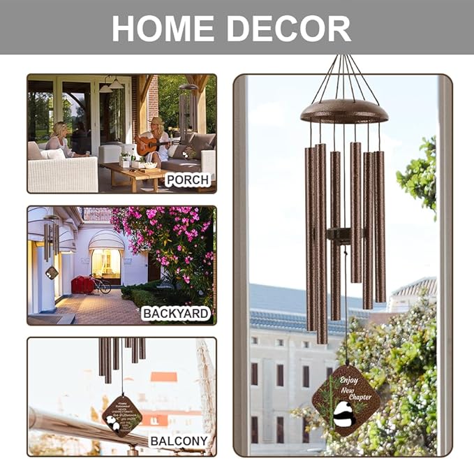 Happy Retirement Gifts for Woman Men, Funny Retirement Wind Chimes & Party Decorations, Going Away Gifts for Coworker Women Colleague Boss Teacher Nurse Military,32"