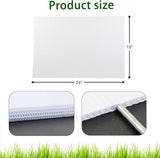 12 Pack Large Blank Yard Signs 18 x 24" with Metal Stakes, White Plastic Yard Lawn Sign for Birthday Decoration,Garage Sale,Guidepost, Open House, Rent
