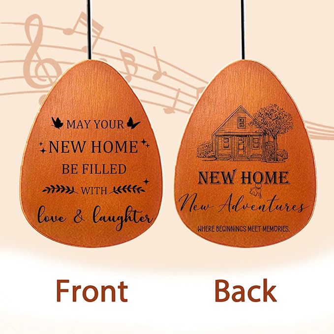 Housewarming Gifts New Home Chimes - House Warming Gifts for Women, House Warming Gift Wind Chimes, Wind Chime for Housewarming New Home, New Apartment Gift Ideas, Windchimes for Outside, 25.5"