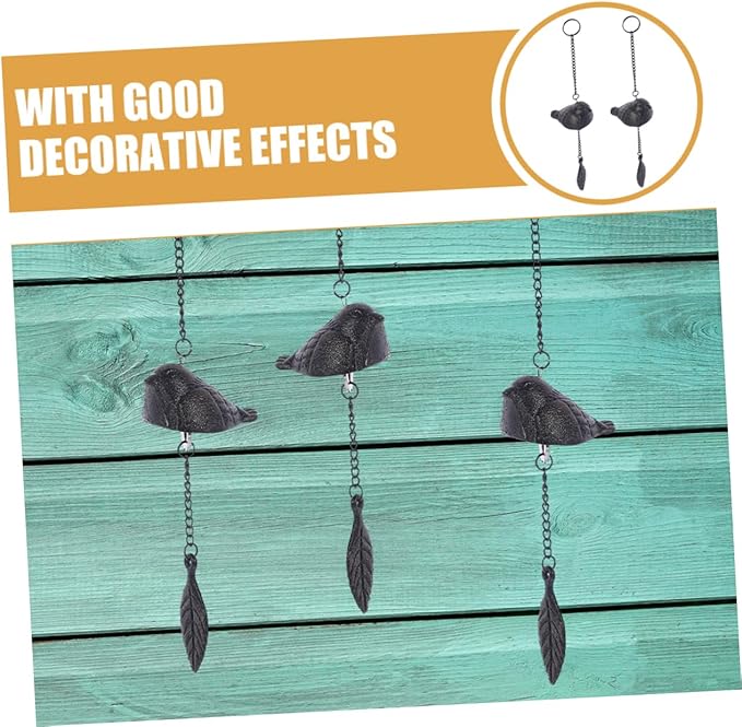 Milisten 2pcs Outdoor Wind Chime Iron Bell Pendant Garden Pendant Wind Chime for Outdoor Hanging Decoration