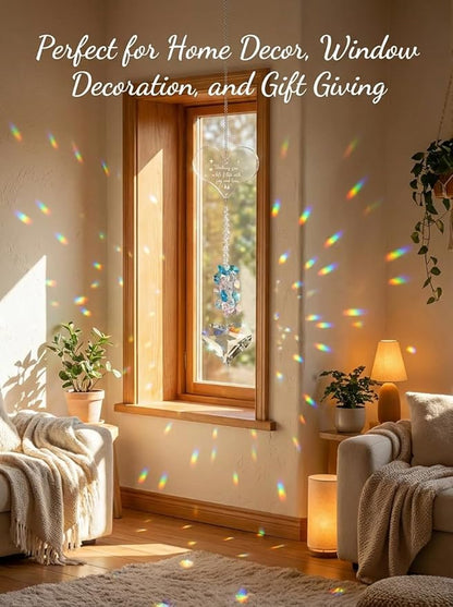 Crystal Heart Suncatcher Kit for Indoor Window Hanging Prism,Healing Rainbow Maker, for Her Birthday and Holidays, Room Garden Outdoor Decor, Pet Gift (Pastel)