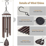 Memorial Wind Chimes for Loss of Mom，Sympathy Wind Chimes for Loss of Mother，Sympathy Bereavement Memorial Gift for Loss of Mother，in Memory of Mom Gifts